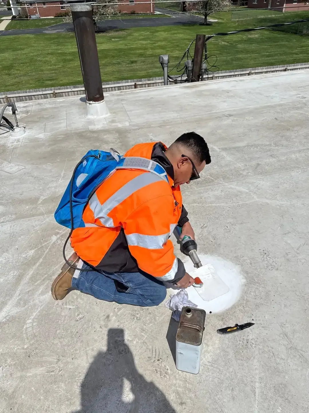 Modified bitumen roof